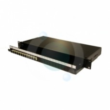 8 way MTRJ Multimode 19" 1u Sliding BLACK Patchpanel