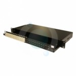 4 Way SC Duplex Multimode 19" 1u Sliding BLACK Patchpanel