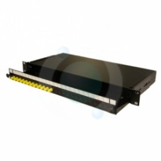 4 way ST Singlemode 19" 1u Sliding BLACK Patchpanel