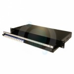 4 way LC Duplex Singlemode 19" 1u Sliding BLACK Patchpanel