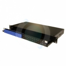 4 way LC QUAD Singlemode 19" 1u Sliding BLACK Patchpanel