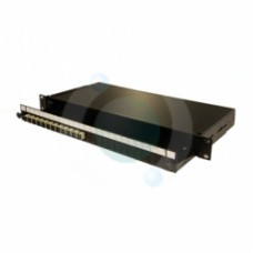 4 way MTRJ Singlemode 19" 1u Sliding BLACK Patchpanel