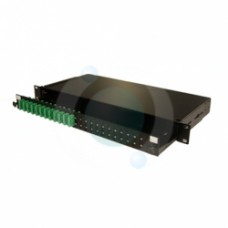 4 Way SCAPC Duplex Singlemode 19" 1u Sliding BLACK Patchpanel