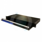 4 way SC Simplex Singlemode 19" 1u Sliding BLACK Patchpanel