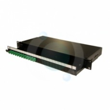 8 way SCAPC Simplex Singlemode 19" 1u Sliding BLACK Patchpanel