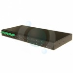 12 way SCAPC Simplex Singlemode 19" 1u BLACK Patchpanel