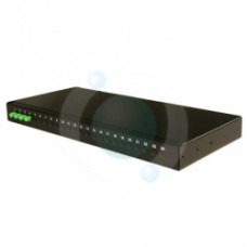 8 Way FCAPC Singlemode Duplex loaded 19" 1U loaded BLACK Patchpanel