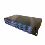 48 Way LC Singlemode QUADloaded 19" 2u loaded BLACK Patchpanel