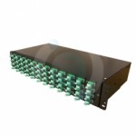 24 Way LCAPC Singlemode Duplex loaded 19" 2u loaded BLACK Patchpanel