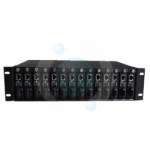 19" Rack Mountable Dual Power Supply Chassis for up to 14 Media Converters