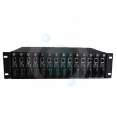 19" Rack Mountable Dual Power Supply Chassis for up to 14 Media Converters