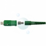 SCAPC Simplex Singlemode Connector with 3mm Green Boot and crimp