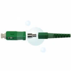 SCAPC Simplex Singlemode Connector with 3mm Green Boot and crimp