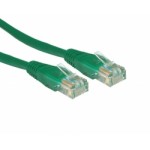 0.25M CAT5E UTP GREEN PVC Patchcord with Flush Moulded Boot 24AWG