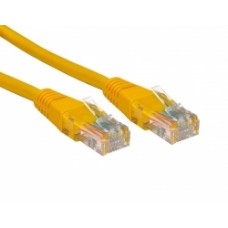 5M CAT5E UTP YELLOW PVC Patchcord with Flush Moulded Boot 24AWG