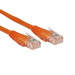 0.25M CAT5E UTP ORANGE PVC Patchcord with Flush Moulded Boot 24AWG