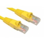 0.5M CAT5E UTP YELLOW PVC Patchcord with Snagless Boot 24AWG