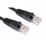 0.5M CAT5E UTP BLACK PVC Patchcord with Snagless Boot 24AWG