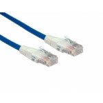 0.5M CAT5E UTP BLUE LSZH Patchcord with Grey Flush Moulded Boot 24AWG