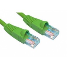 0.5M CAT5E UTP GREEN LSZH Patchcord with Snagless Boot 24AWG