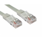 0.5M CAT5E UTP GREY LSZH Flat Patchcord with Flush Moulded Boot 30AWG