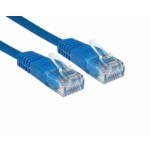 0.5M CAT5E UTP BLUE LSZH Flat Patchcord with Flush Moulded Boot 30AWG