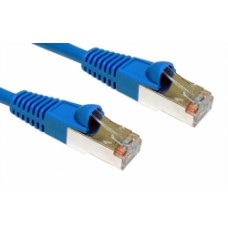 2M CAT5E FTP BLUE PVC Shielded Patchcord with Moulded Snagless Boot 26AWG