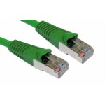 0.5M CAT5E FTP GREEN PVC Shielded Patchcord with Moulded Snagless Boot 26AWG