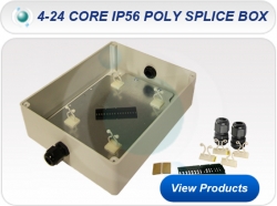 4-24 Core IP56 Poly Fibre Optic Splice Boxes