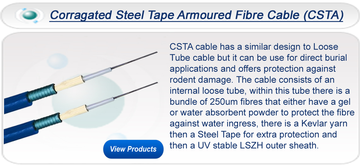 Corragated Steel Tape Armoured Fibre Optic Cable (CSTA)